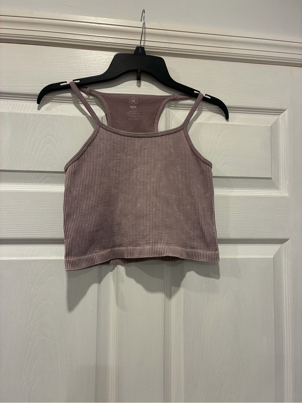 Aura Ribbed Cropped Cami - Mauve